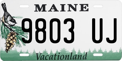 ME license plate 9803UJ