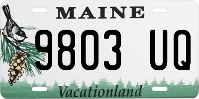 ME license plate 9803UQ