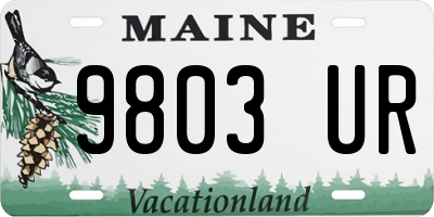 ME license plate 9803UR
