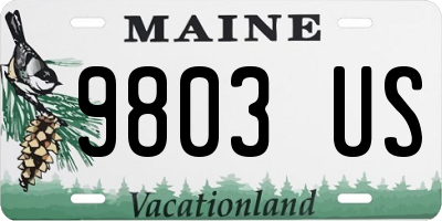 ME license plate 9803US
