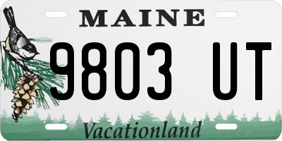 ME license plate 9803UT