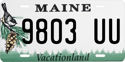 ME license plate 9803UU