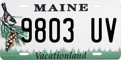 ME license plate 9803UV