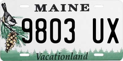 ME license plate 9803UX