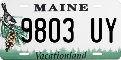 ME license plate 9803UY