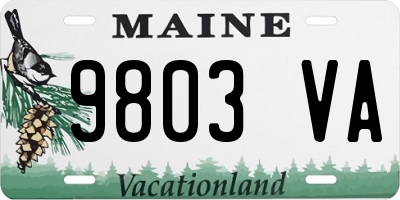 ME license plate 9803VA