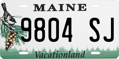 ME license plate 9804SJ