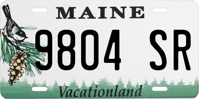 ME license plate 9804SR