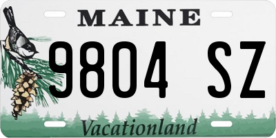 ME license plate 9804SZ