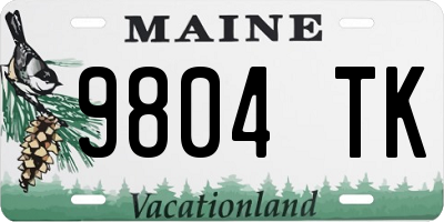 ME license plate 9804TK