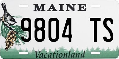 ME license plate 9804TS