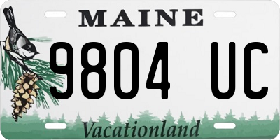 ME license plate 9804UC