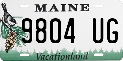 ME license plate 9804UG