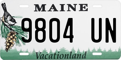 ME license plate 9804UN