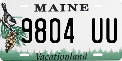 ME license plate 9804UU