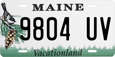 ME license plate 9804UV