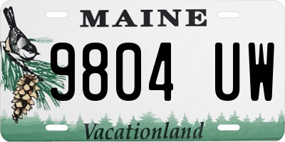 ME license plate 9804UW