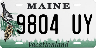 ME license plate 9804UY