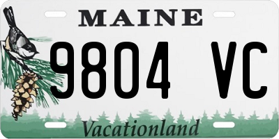 ME license plate 9804VC