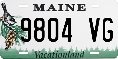 ME license plate 9804VG