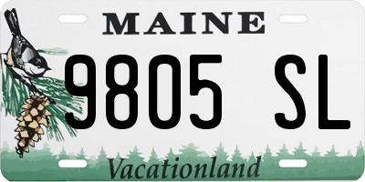 ME license plate 9805SL