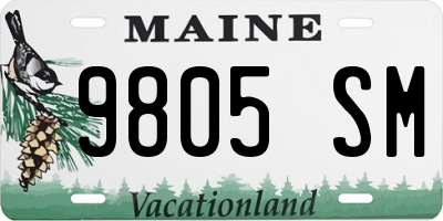 ME license plate 9805SM