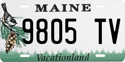 ME license plate 9805TV