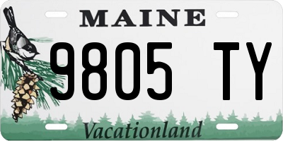 ME license plate 9805TY