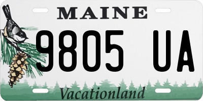 ME license plate 9805UA