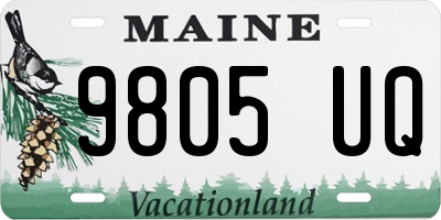 ME license plate 9805UQ