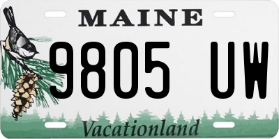 ME license plate 9805UW