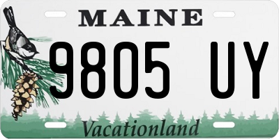 ME license plate 9805UY