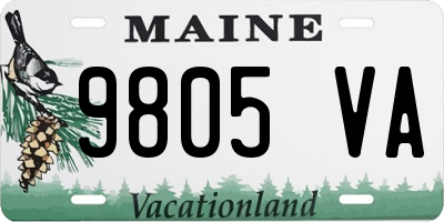 ME license plate 9805VA