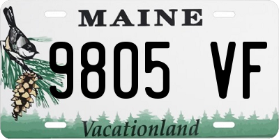 ME license plate 9805VF