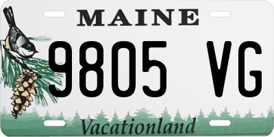 ME license plate 9805VG