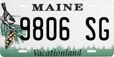 ME license plate 9806SG