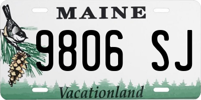 ME license plate 9806SJ
