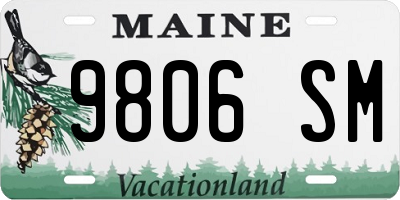 ME license plate 9806SM