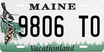 ME license plate 9806TO