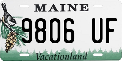ME license plate 9806UF