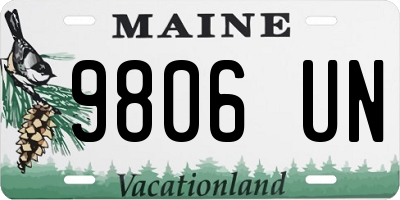 ME license plate 9806UN