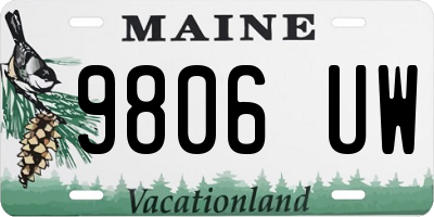 ME license plate 9806UW