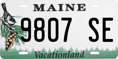 ME license plate 9807SE