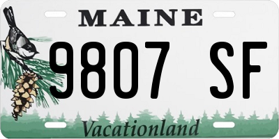 ME license plate 9807SF