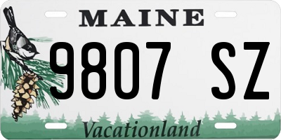 ME license plate 9807SZ