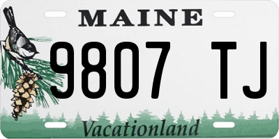 ME license plate 9807TJ