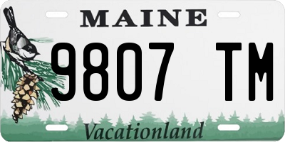 ME license plate 9807TM