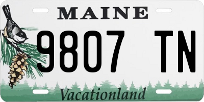 ME license plate 9807TN