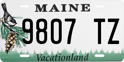 ME license plate 9807TZ