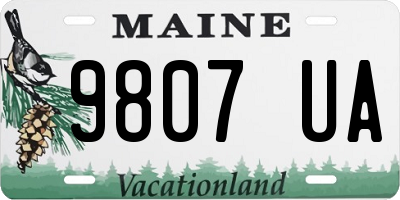 ME license plate 9807UA